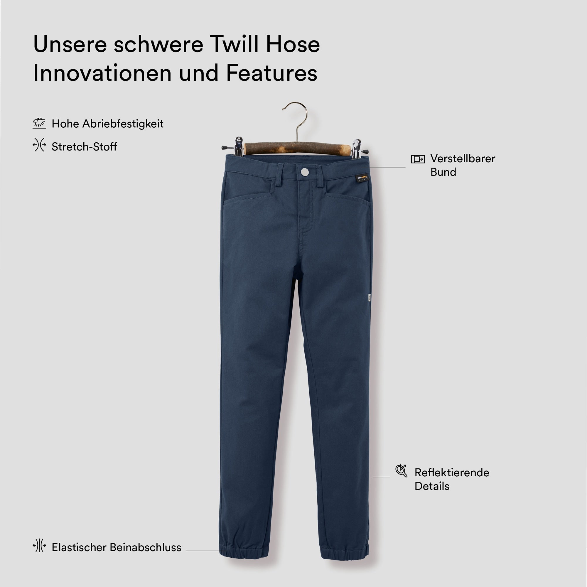 Rush schwere Twill Hose - True Navy