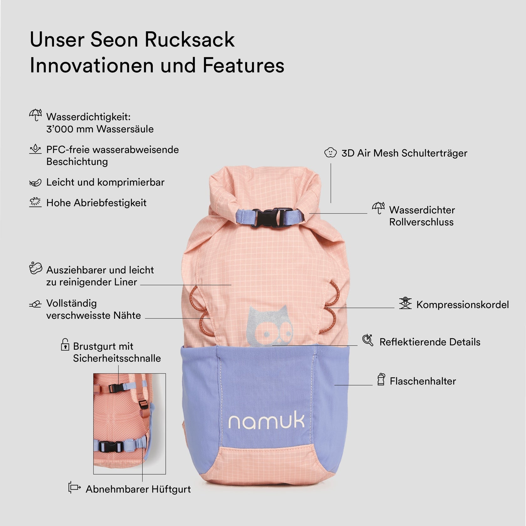 Seon Rucksack 6L Sunset Rose