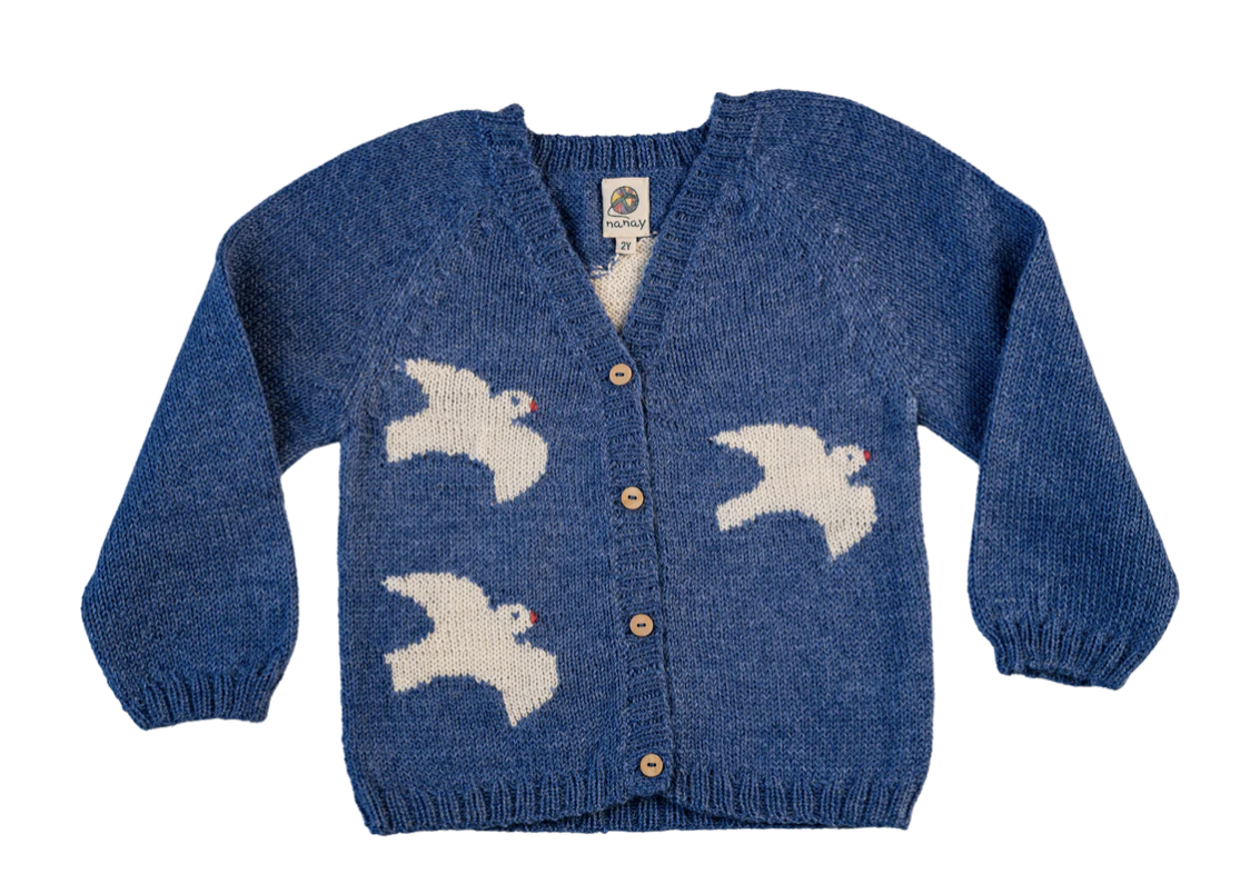 Indigo Gentle Glide Cardigan - RUNDHALS