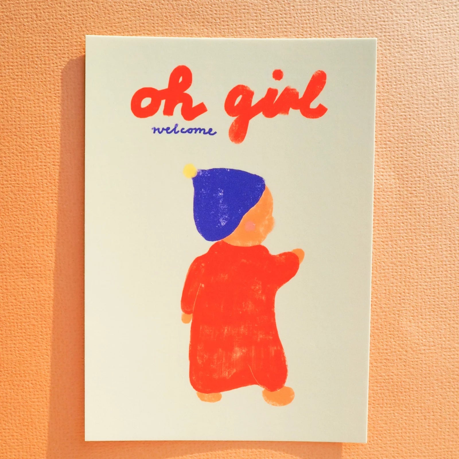 Postkarte Oh Girl Welcome