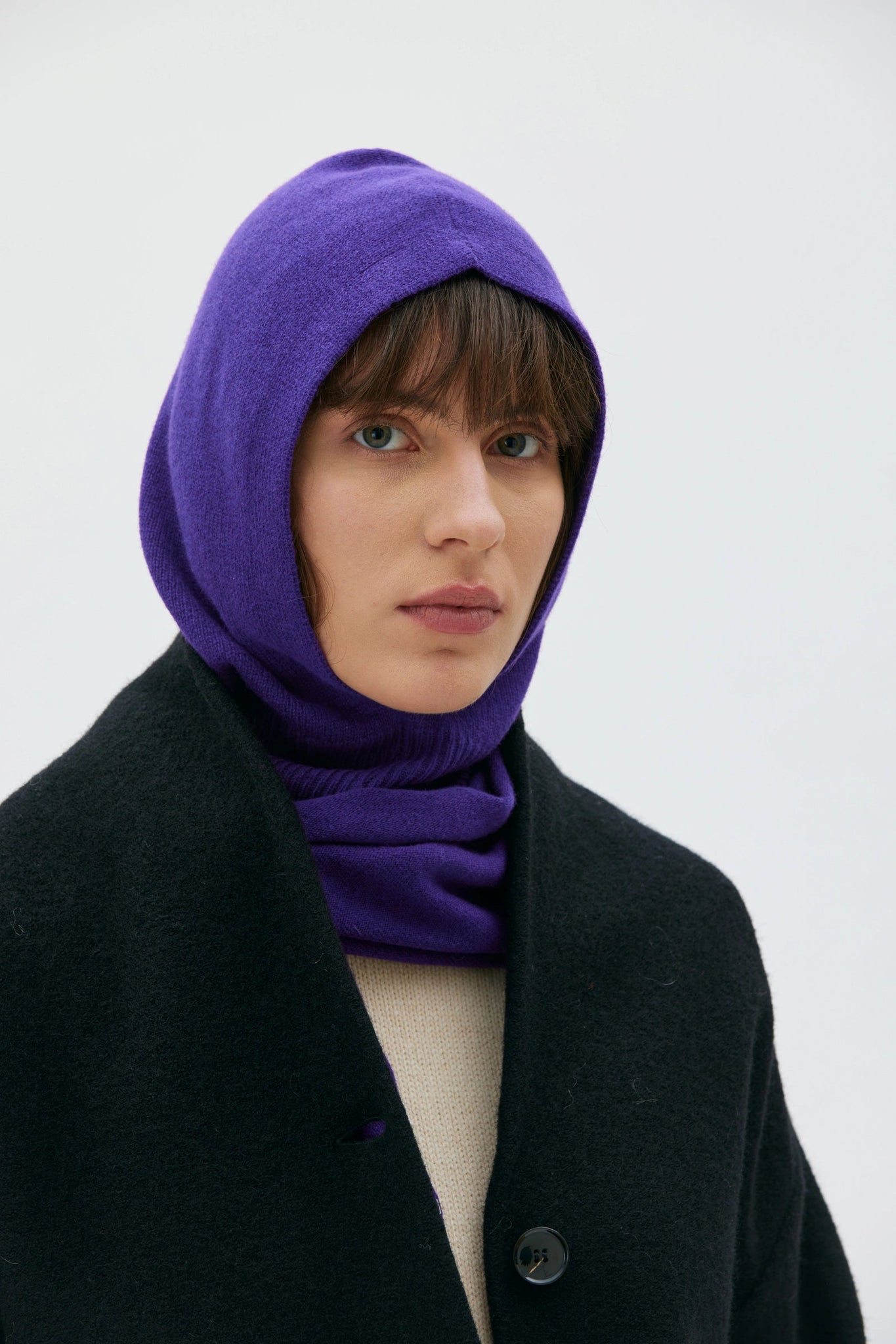 Romy Fine Wool Cagule - Lilac