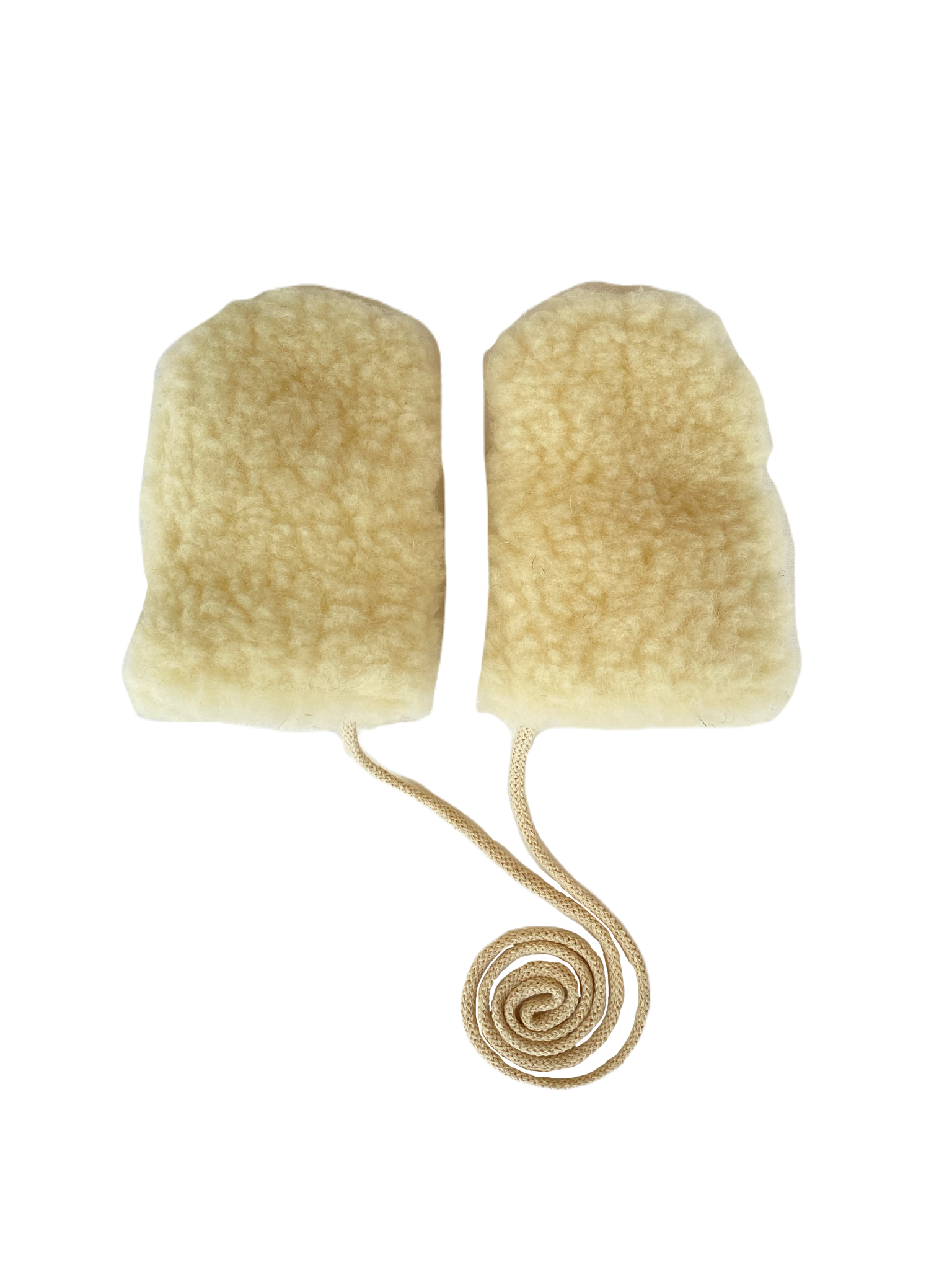 Fäustlinge aus Wolle - Flat White